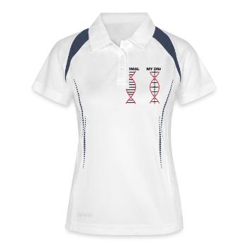 ADN cadeau planeur drôle - Polo respirant Femme - blanc/marine - Devant