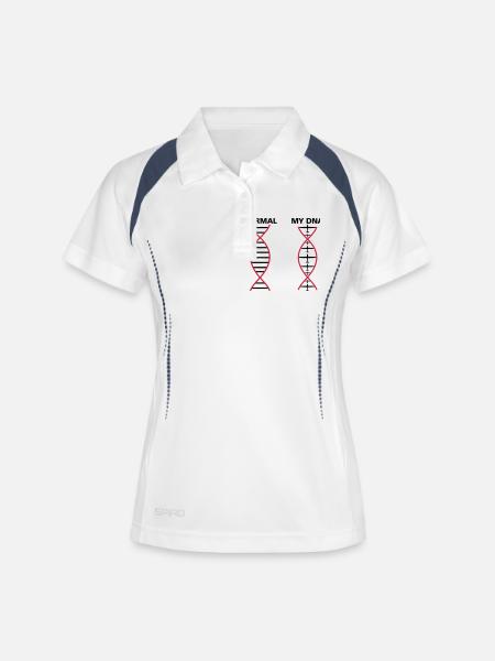 ADN cadeau planeur drôle - Polo respirant Femme - blanc/marine