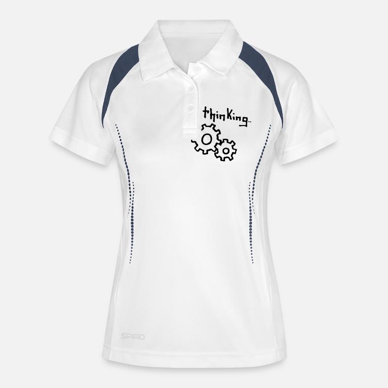 thinking - Women's Polo breathable - white/navy