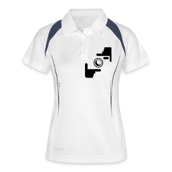 take_a_picture__f1 - Women's Polo breathable - white/navy - Front