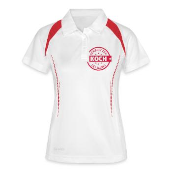 Cuisinier / Cuisine / Barbecue / Cuisinière - Polo respirant Femme - blanc/marine - Devant
