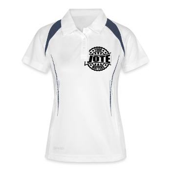votre vote compte citation - Polo respirant Femme - blanc/marine - Devant