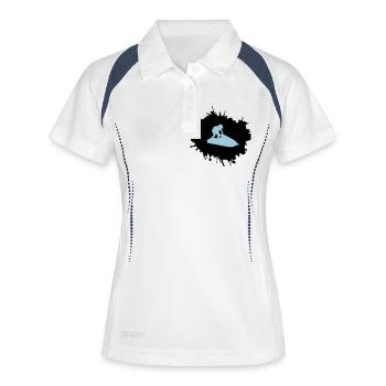 Jet Ski Blobs - Polo respirant Femme - blanc/marine - Devant