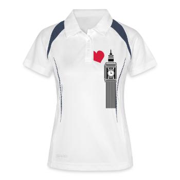 Big Ben, mon amour - Polo respirant Femme - blanc/marine - Devant