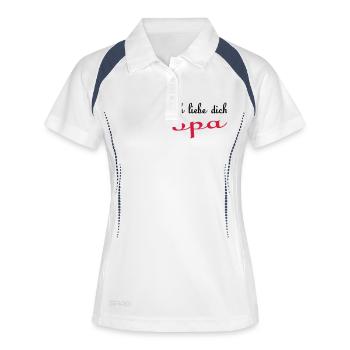 Ich liebe dich opa - Frauen Polo atmungsaktiv - Weiß/Navy - Vorne