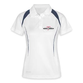 Limited Edition - Frauen Polo atmungsaktiv - Weiß/Navy - Vorne