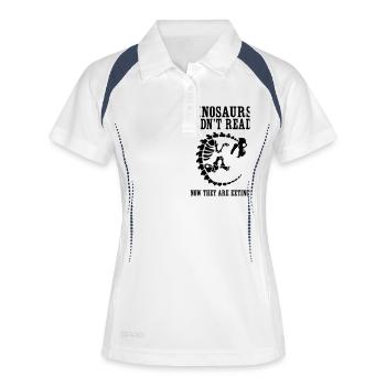 Dinosaurs Didn't Read Now They Are Extinct - Women's Polo breathable - white/navy - Front