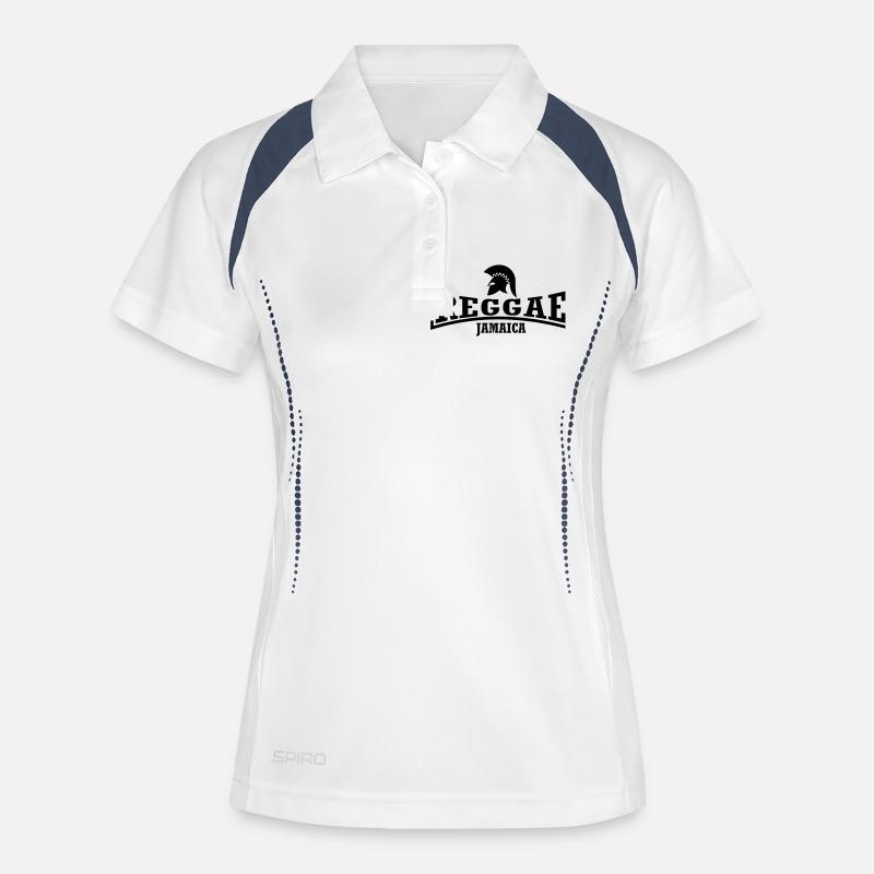 trojan reggae - Women's Polo breathable - white/navy