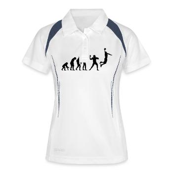 Basket-ball Evolution Basketball Basket - Polo respirant Femme - blanc/marine - Devant