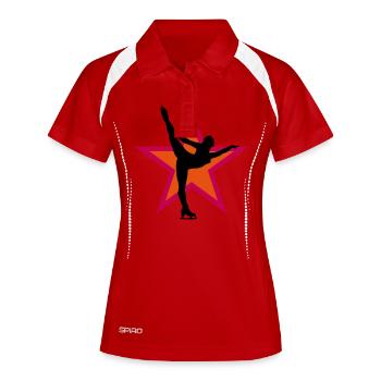 eiskunst_c_3c - Women's Polo breathable - white/navy - Front