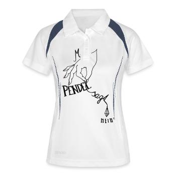 Pendel sagt Nein - Frauen Polo atmungsaktiv - Weiß/Navy - Vorne
