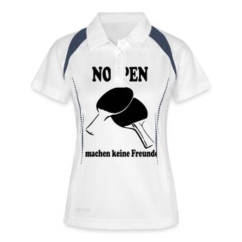 Noppen machen keine Freunde - Frauen Polo atmungsaktiv - Weiß/Navy - Vorne