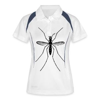 moustiques Mosquito - Polo respirant Femme - blanc/marine - Devant