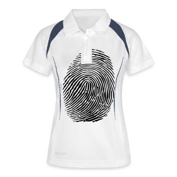 Empreinte - Polo respirant Femme - blanc/marine - Devant