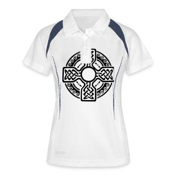 Celtique - Polo respirant Femme - blanc/marine - Devant