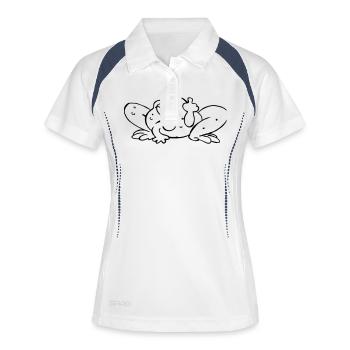 Crapeaud pulls the tongue - Women's Polo breathable - white/navy - Front
