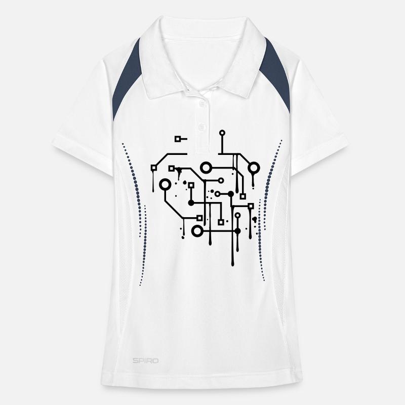 goutte micro graffiti spray fil data data Polo respirant Femme