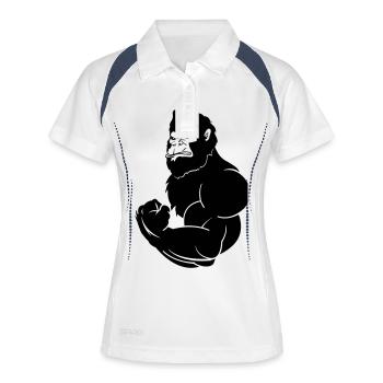 gorilla_beast_001 - Women's Polo breathable - white/navy - Front