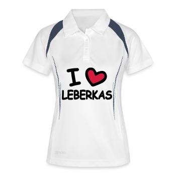 J’adore Leberkas - Polo respirant Femme - blanc/marine - Devant