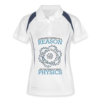 Reason Physics Spirale - Frauen Polo atmungsaktiv - Weiß/Navy - Vorne