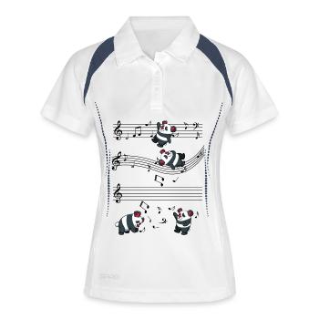 Panda Quartet in the game - Women's Polo breathable - white/navy - Front