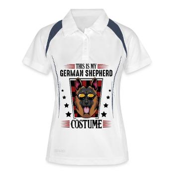 Sunglasses Shepherd Dog in Retro Look - Women's Polo breathable - white/navy - Front