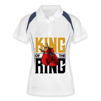 King of the Ring - Women's Polo breathable - white/navy - Front