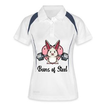 Power bunny with heart - Women's Polo breathable - white/navy - Front