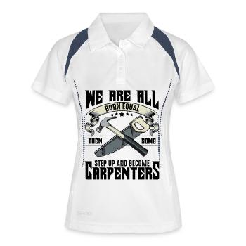 Equality through craftsmanship - Women's Polo breathable - white/navy - Front
