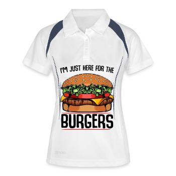 Cheese burger illustration - Women's Polo breathable - white/navy - Front