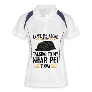 Sleeping Bulldog with Stars Shar Pei - Women's Polo breathable - white/navy - Front