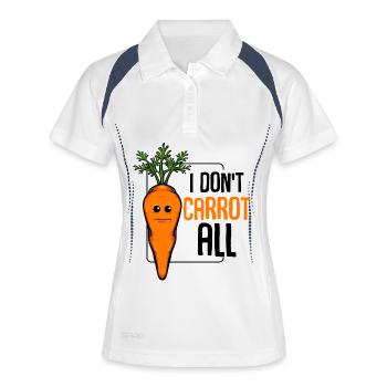 Carrot with face and writing - Women's Polo breathable - white/navy - Front