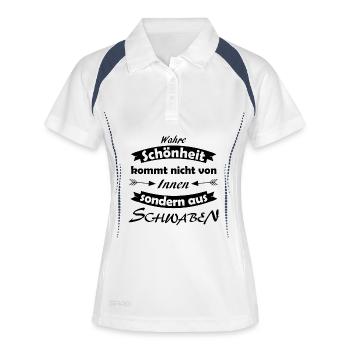 Schwabe - Frauen Polo atmungsaktiv - Weiß/Navy - Vorne