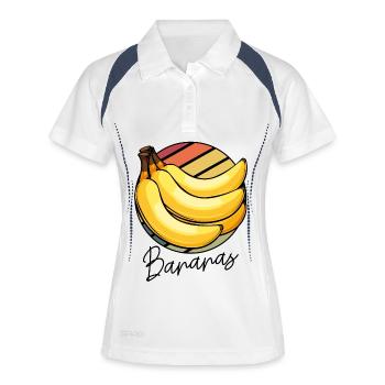 Banana Pop Art Circle - Women's Polo breathable - white/navy - Front