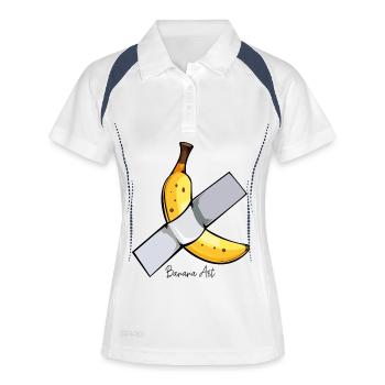 Banana with bandage cross - Women's Polo breathable - white/navy - Front