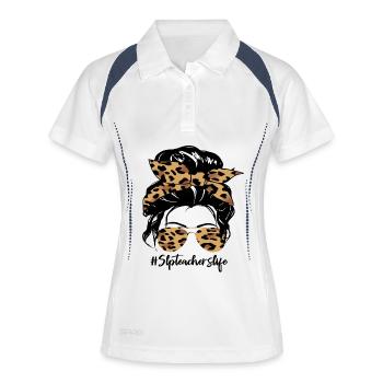 Leopard Bow Hair & Sunglasses - Women's Polo breathable - white/navy - Front