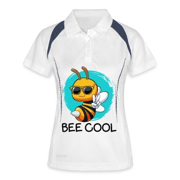 Sun Bee Peace Sign Bee Cool - Women's Polo breathable - white/navy - Front