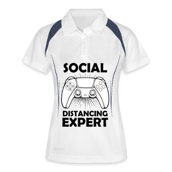 Controller Line Retro Silhouette - Women's Polo breathable - white/navy - Front