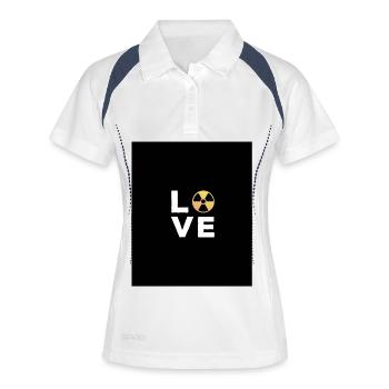 Liebesgeschenk Manip Radioologe Radiologie - Frauen Polo atmungsaktiv - Weiß/Navy - Vorne