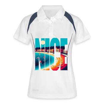 Nice Riviera Arc in Colors - Women's Polo breathable - white/navy - Front