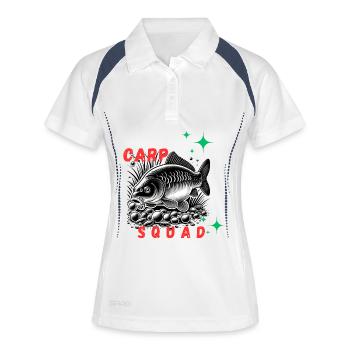 Carpe squad - L'équipe qui gagne - Polo respirant Femme - blanc/marine - Devant