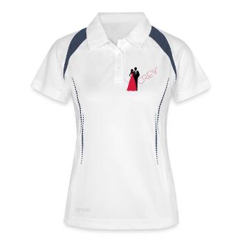 Department bride wedding groom - Women's Polo breathable - white/navy - Front