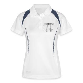 Pi - Women's Polo breathable - white/navy - Front