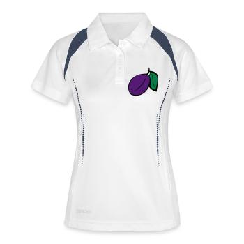 Prune - Polo respirant Femme - blanc/marine - Devant
