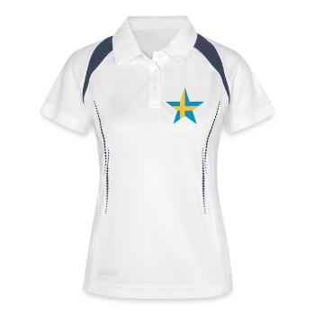 Swedish star - Women's Polo breathable - white/navy - Front