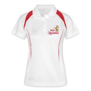 christmas - Women's Polo breathable - white/navy - Front