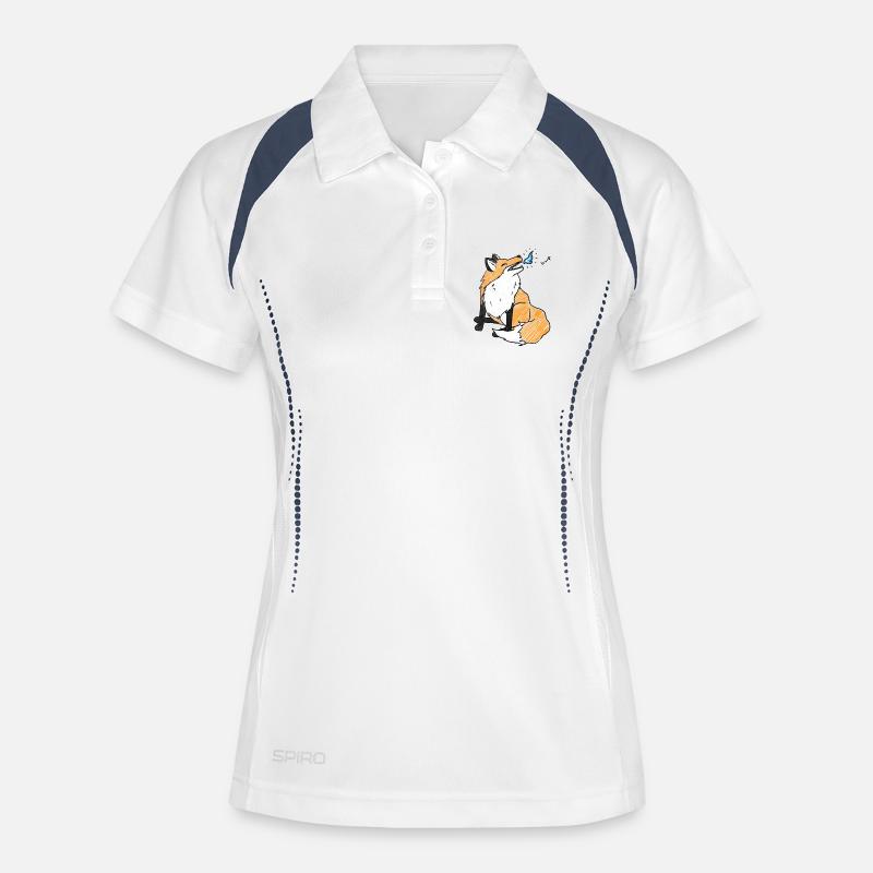 burp - Women's Polo breathable - white/navy