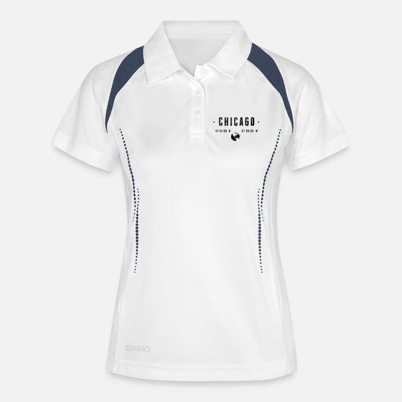 Chicago - Women's Polo breathable - white/navy