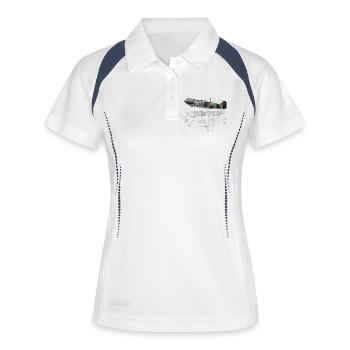 La-5 - Polo respirant Femme - blanc/marine - Devant