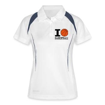 I love basketball / I love basketball - Women's Polo breathable - white/navy - Front